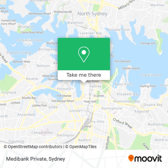 Medibank Private map