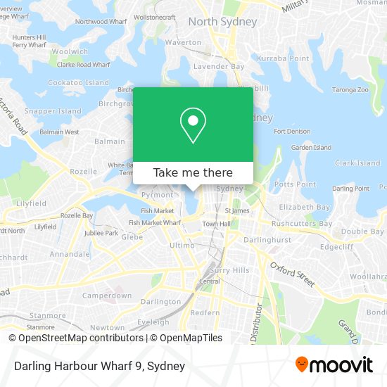 Darling Harbour Wharf 9 map