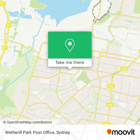 Wetherill Park Post Office map