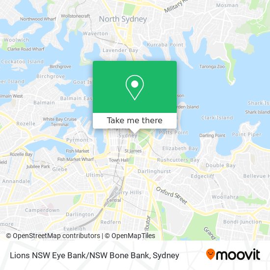 Mapa Lions NSW Eye Bank / NSW Bone Bank