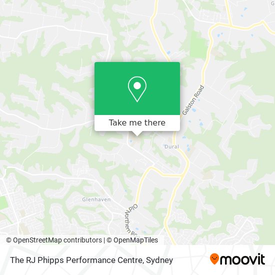 The RJ Phipps Performance Centre map
