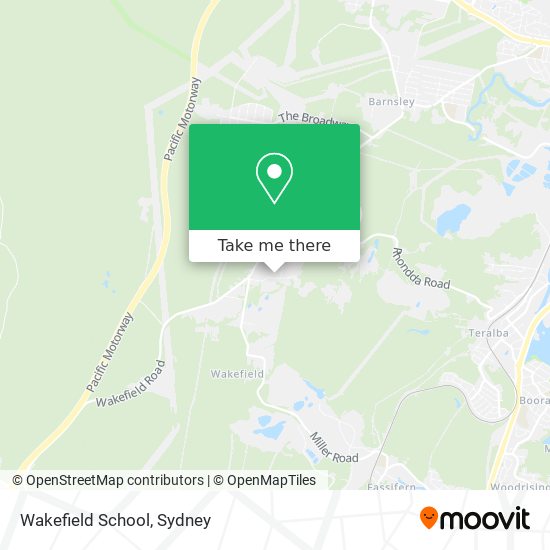 Mapa Wakefield School