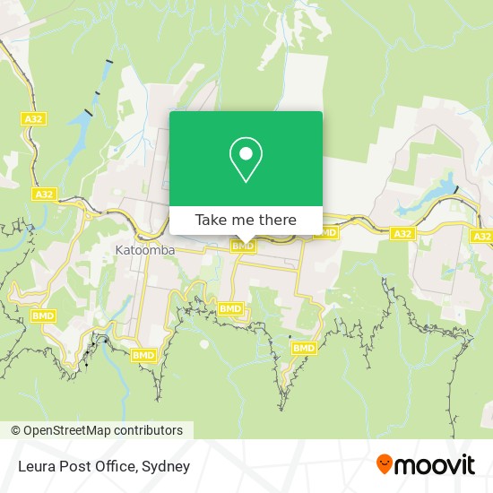 Leura Post Office map