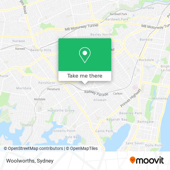 Mapa Woolworths