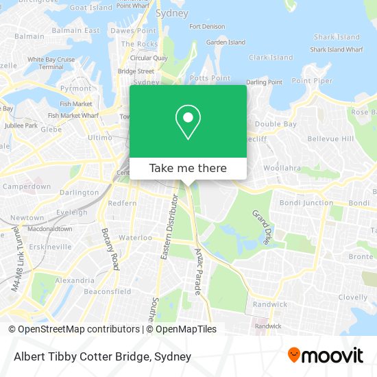 Albert Tibby Cotter Bridge map
