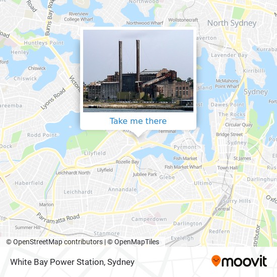 Mapa White Bay Power Station