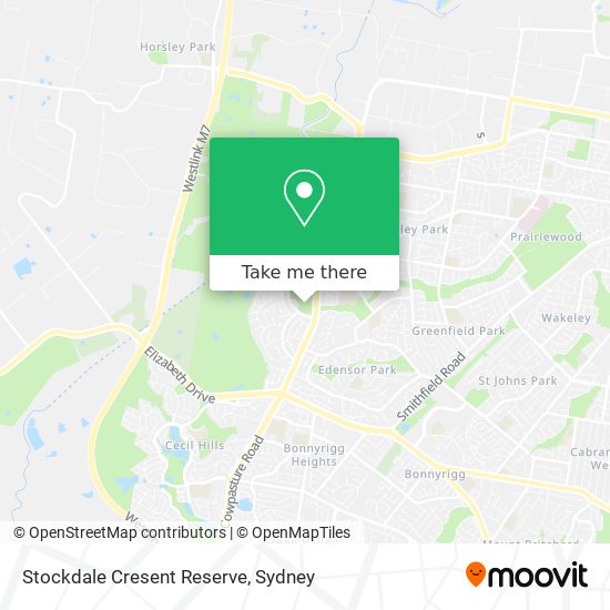 Mapa Stockdale Cresent Reserve