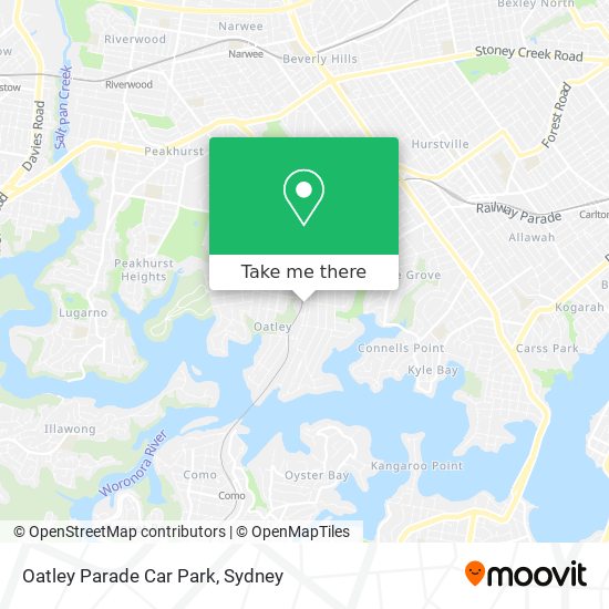 Oatley Parade Car Park map
