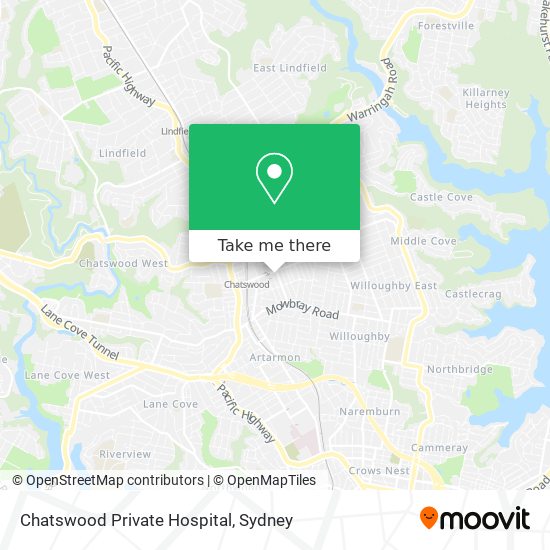 Mapa Chatswood Private Hospital