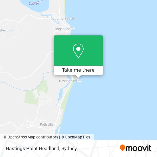Mapa Hastings Point Headland
