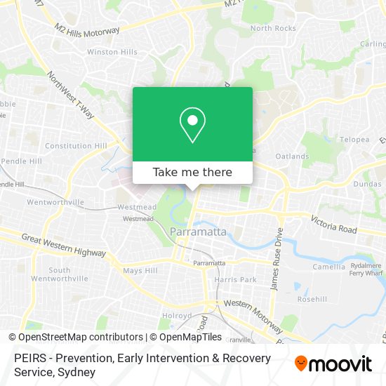 PEIRS - Prevention, Early Intervention & Recovery Service map