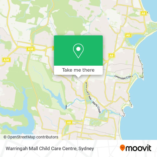 Mapa Warringah Mall Child Care Centre