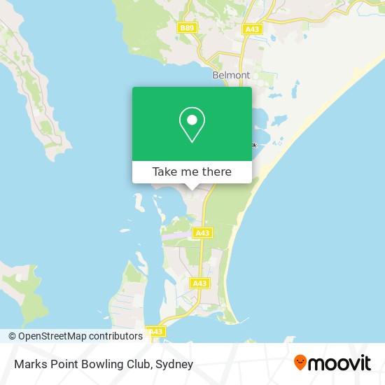 Mapa Marks Point Bowling Club