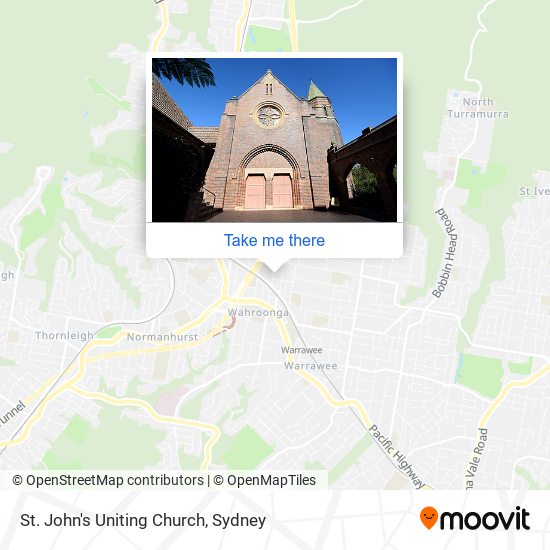 Mapa St. John's Uniting Church