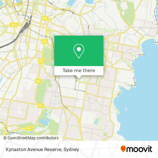 Kynaston Avenue Reserve map