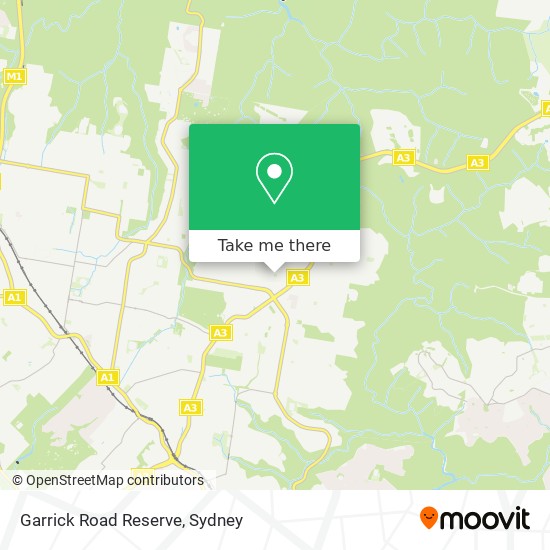 Mapa Garrick Road Reserve