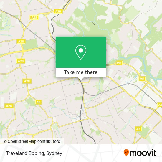 Mapa Traveland Epping