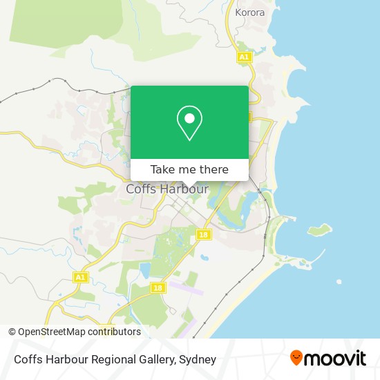 Mapa Coffs Harbour Regional Gallery