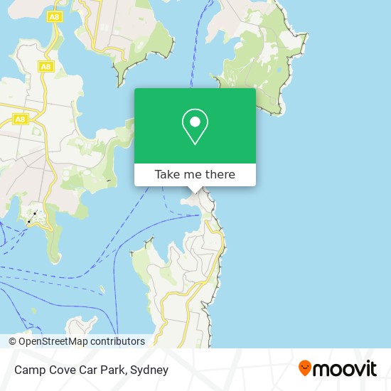Camp Cove Car Park map