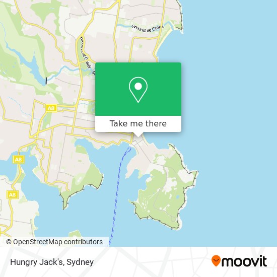 Hungry Jack's map