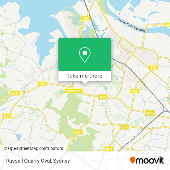 Mapa Russell Quarry Oval