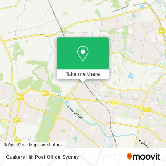 Quakers Hill Post Office map