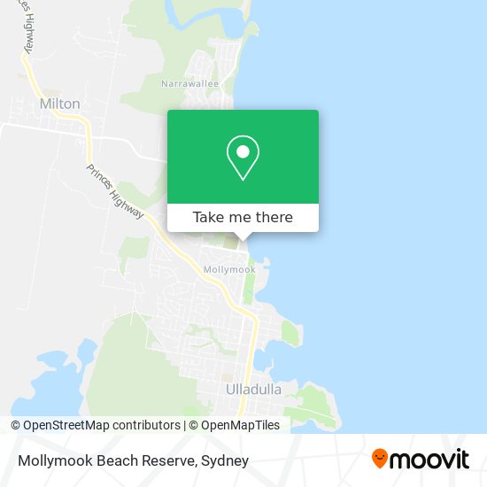 Mapa Mollymook Beach Reserve