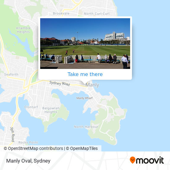 Mapa Manly Oval