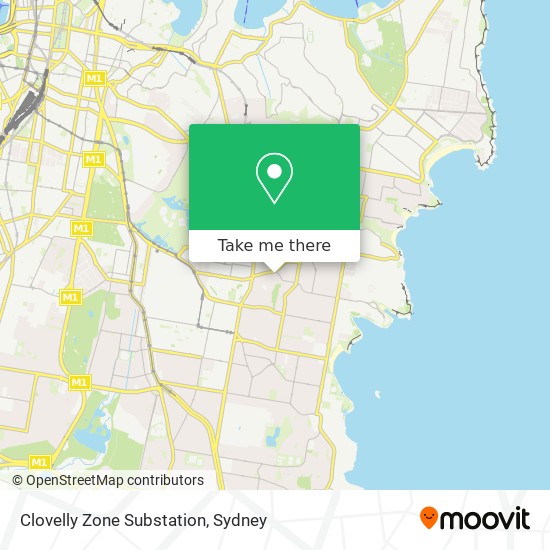 Clovelly Zone Substation map