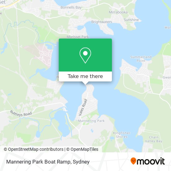 Mapa Mannering Park Boat Ramp