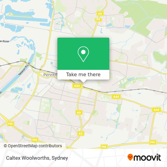 Mapa Caltex Woolworths