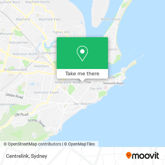 Centrelink map