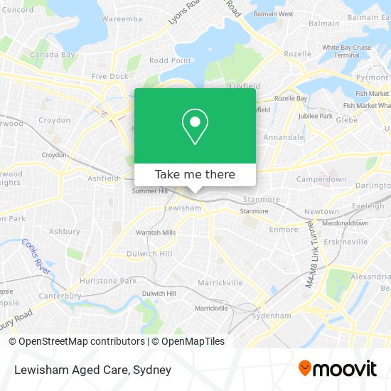 Lewisham Aged Care map