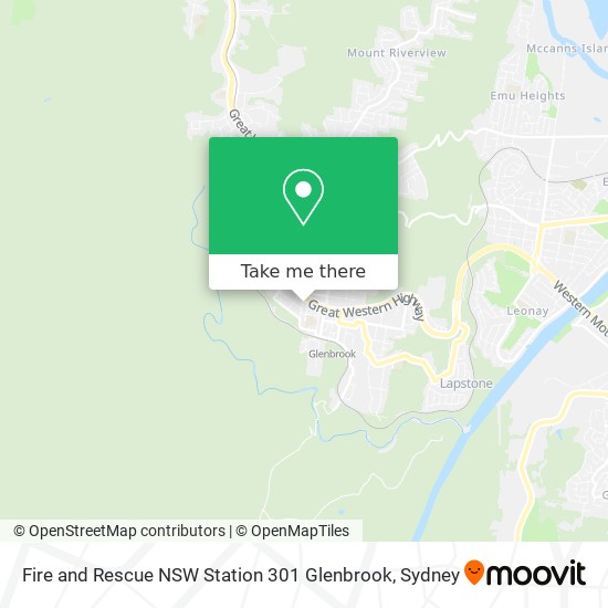 Fire and Rescue NSW Station 301 Glenbrook map