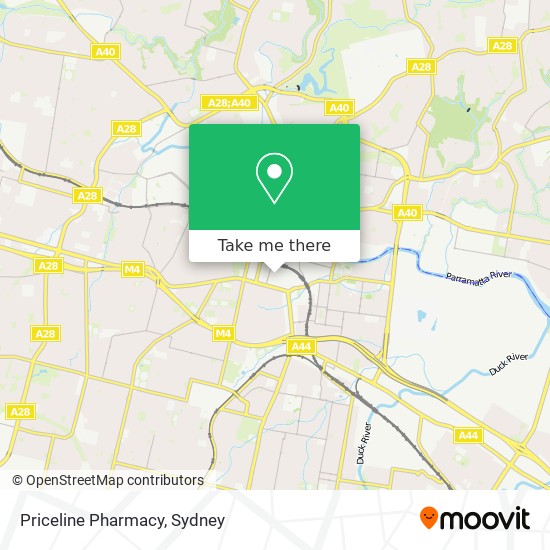 Mapa Priceline Pharmacy