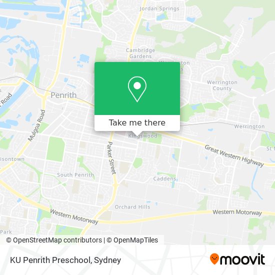 KU Penrith Preschool map