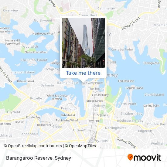 Mapa Barangaroo Reserve