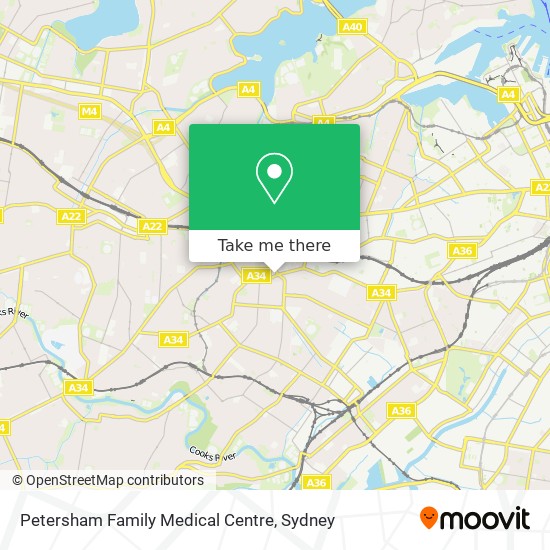 Mapa Petersham Family Medical Centre