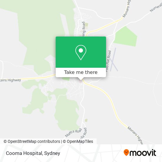 Cooma Hospital map