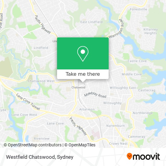 Westfield Chatswood map