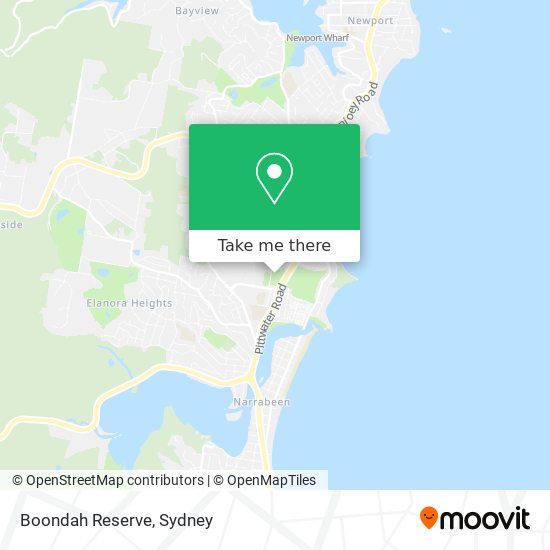 Boondah Reserve map