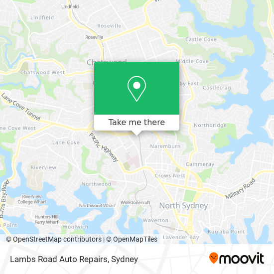 Lambs Road Auto Repairs map