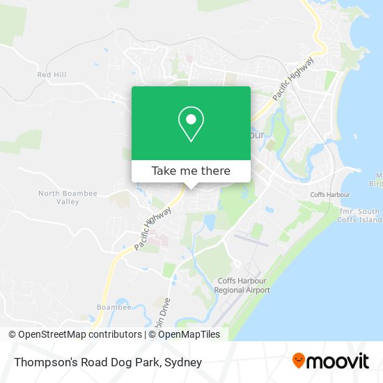 Thompson's Road Dog Park map