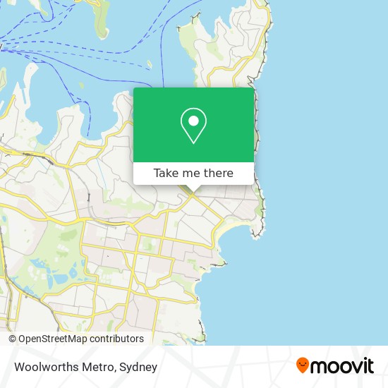 Woolworths Metro map