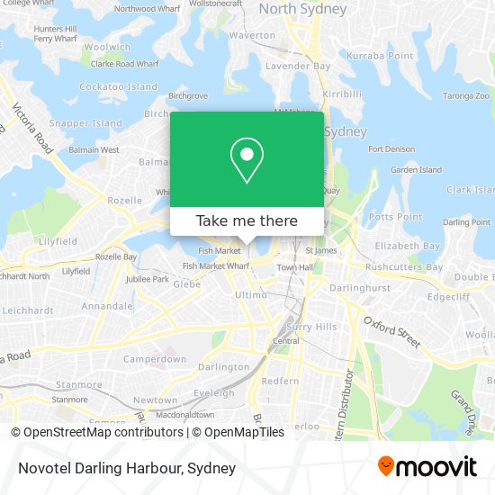 Mapa Novotel Darling Harbour