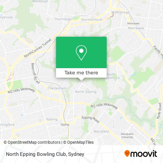 North Epping Bowling Club map
