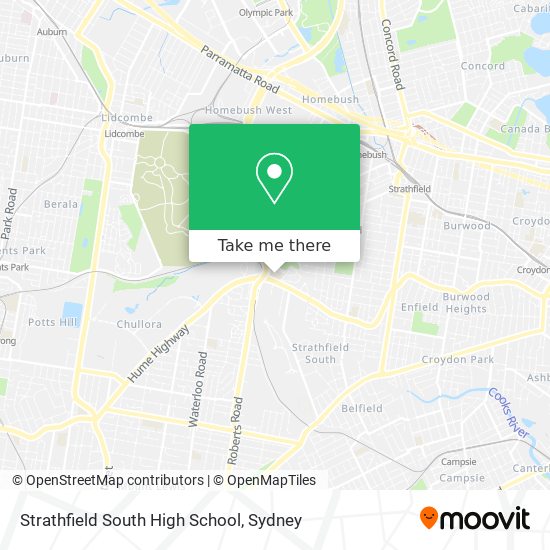 Mapa Strathfield South High School
