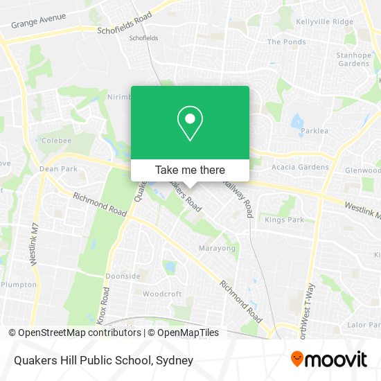 Mapa Quakers Hill Public School