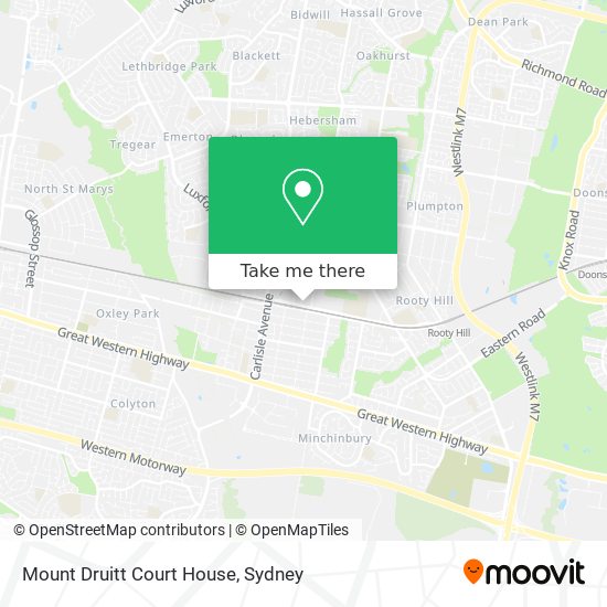 Mapa Mount Druitt Court House