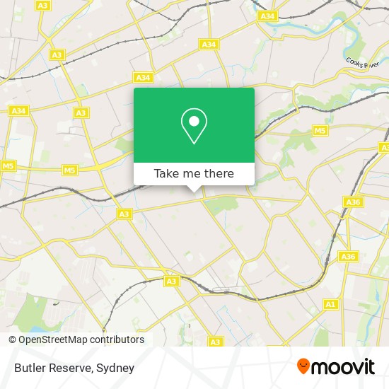 Butler Reserve map